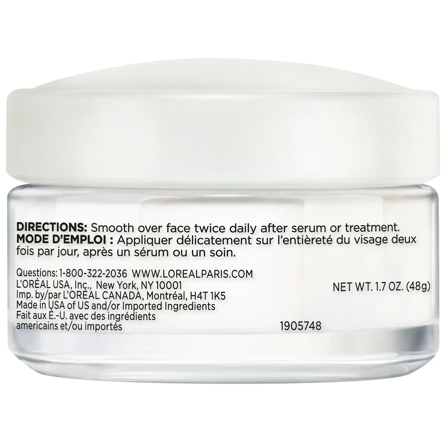 L'Oreal Paris Hydra-Renewal Continuous Facial Moisturizer for Dry Sensitive Skin, 1.7 oz